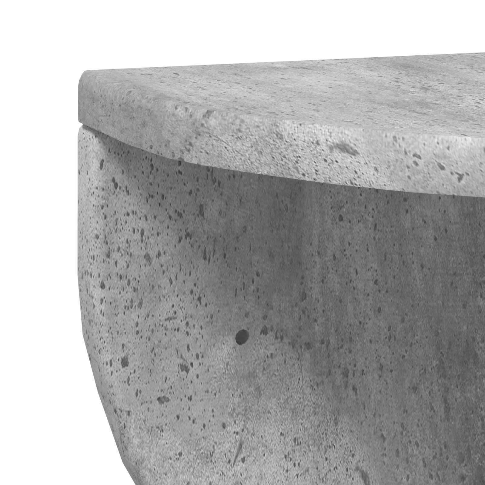 Raft de perete Gri din beton 38 x 19 x 19 cm Lemn compozit — imaginea 8