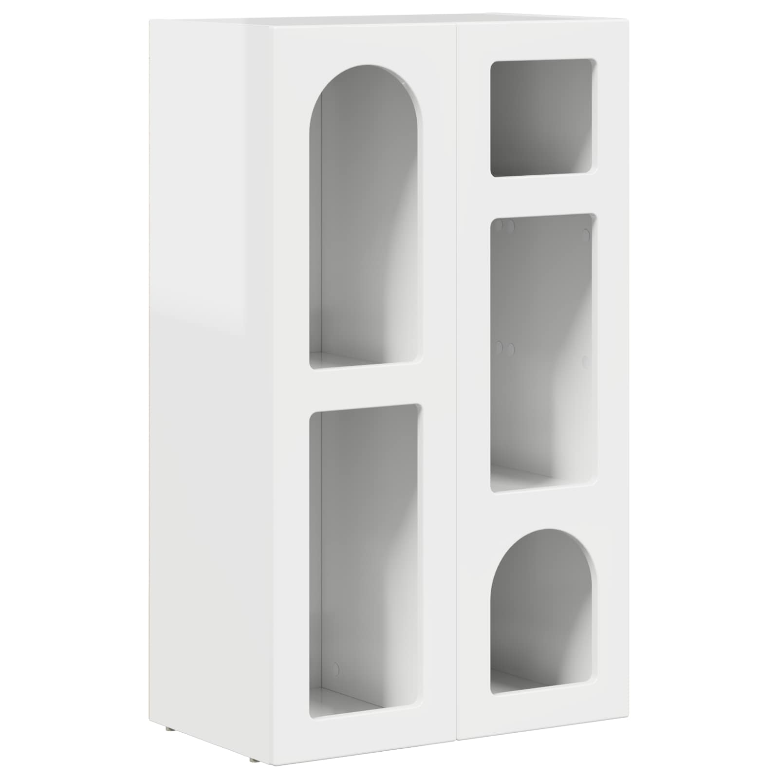 Bufet Alb lucios 59 x 35 x 100,5 cm Lemn compozit