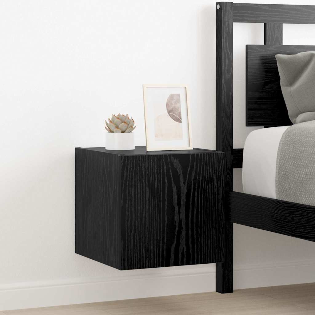 Dulap TV de perete Stejar Negru 30,5 x 35 x 30 cm Lemn compozit — imaginea 2