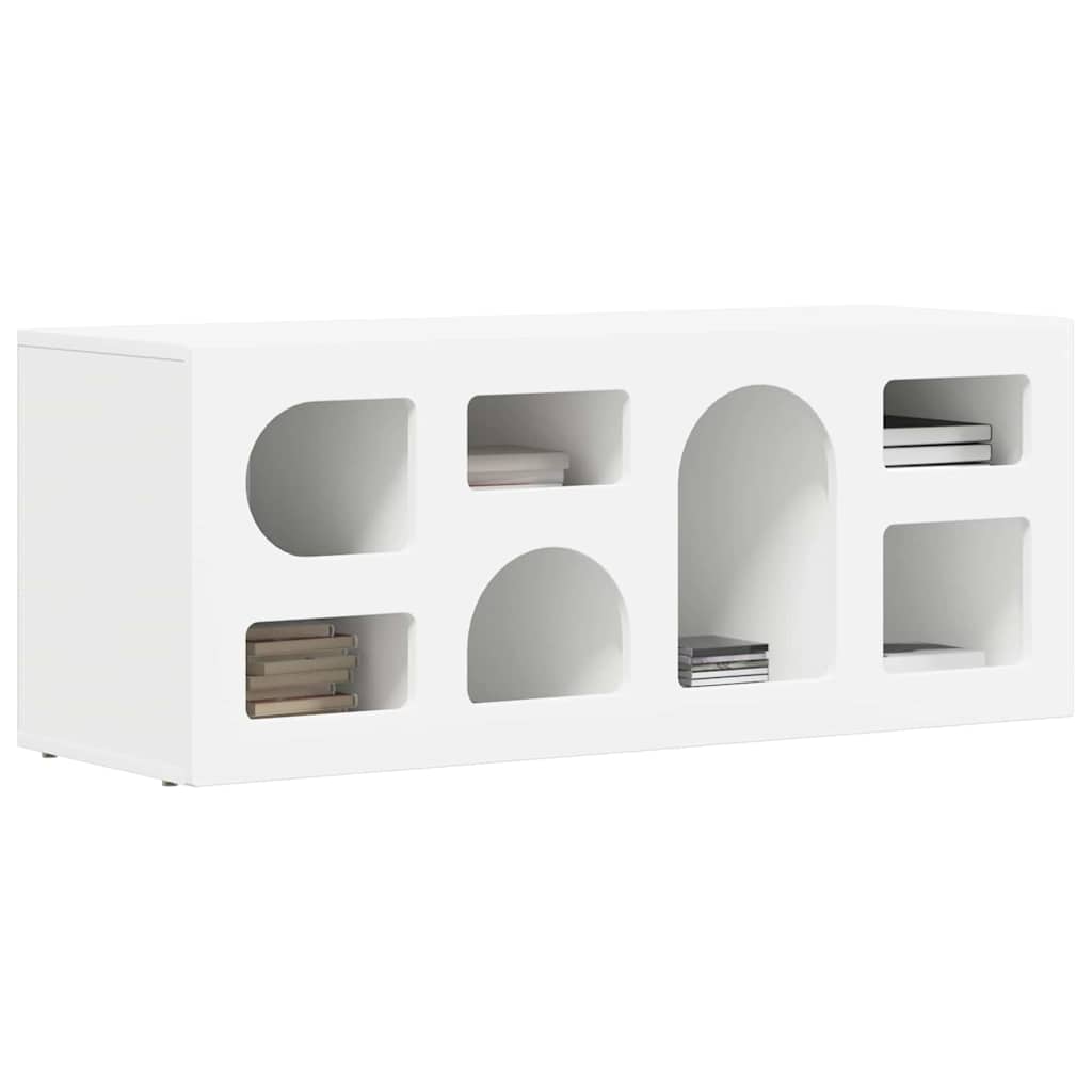 Cabinet TV Alb 100 x 35 x 40 cm Lemn compozit — imaginea 4