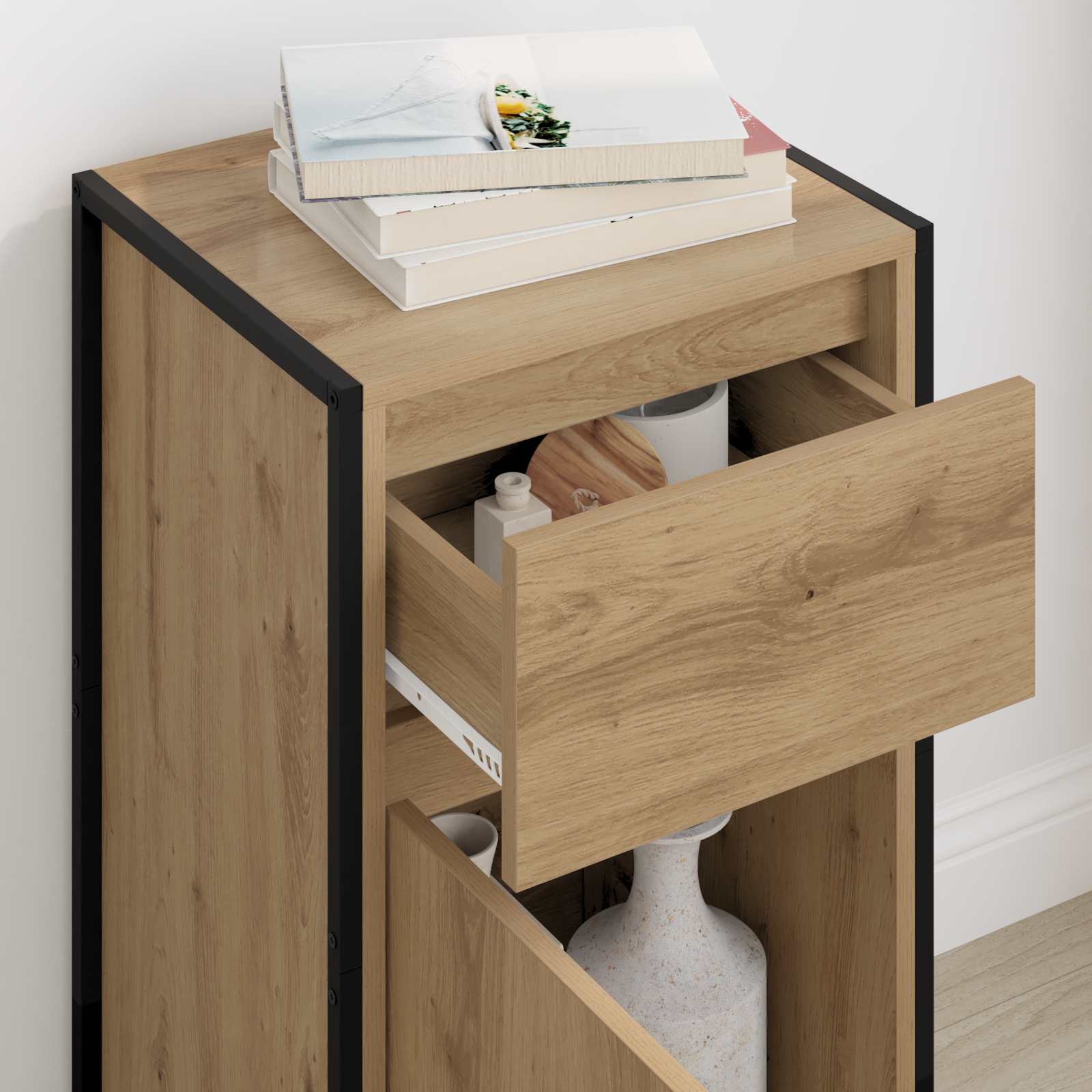 Bufet Stejar artizanal 81 x 36 x 150.5 cm Lemn compozit — imaginea 4