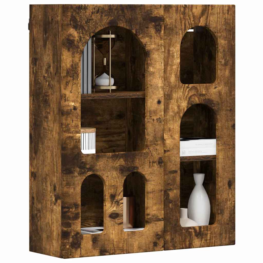 Dulap suspendat Stejar fumuriu 59 x 20 x 71.5 cm Lemn compozit — imaginea 4