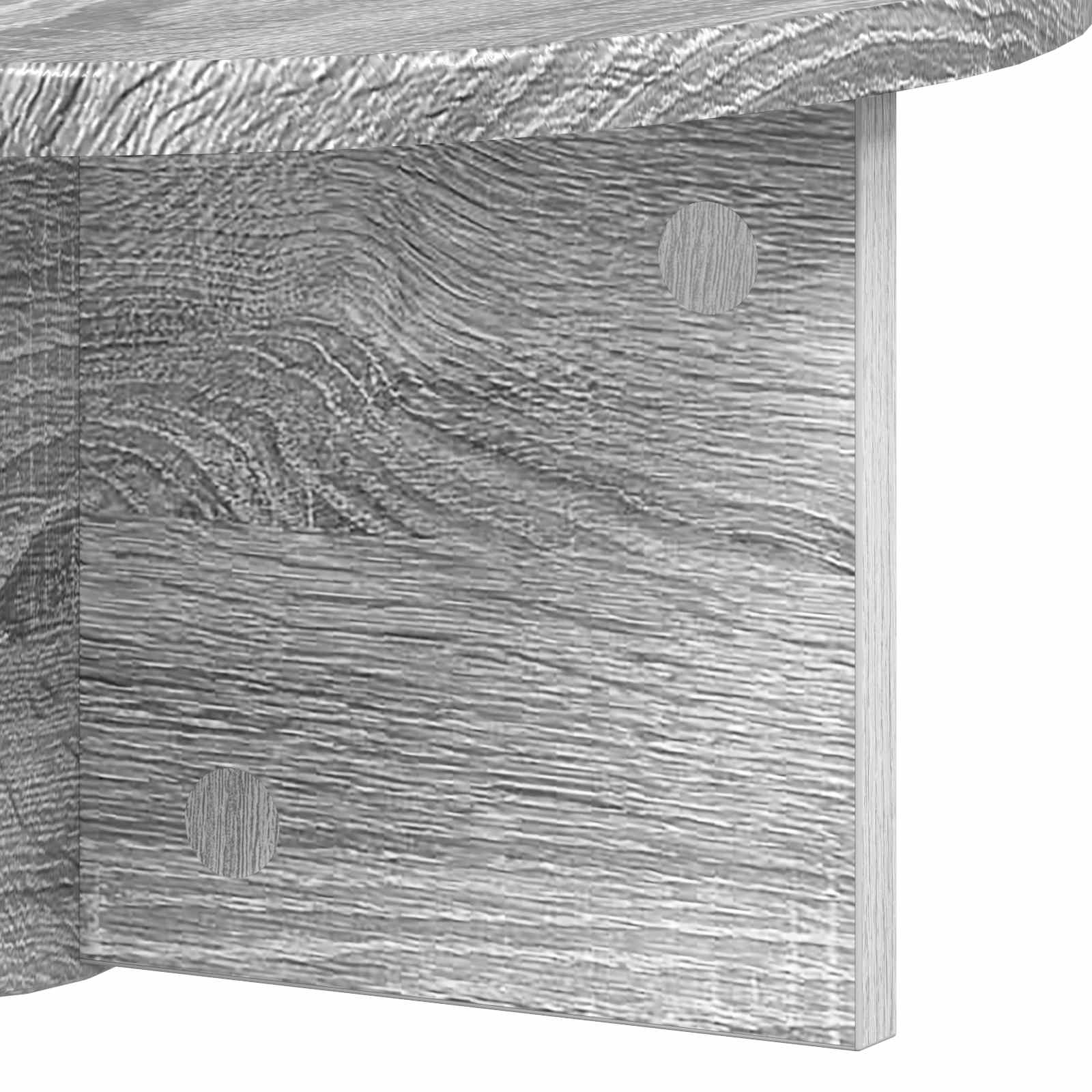 Raft de perete Gri Sonoma 38 x 19 x 19 cm Lemn compozit — imaginea 9