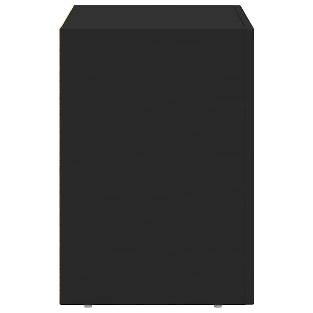 Noptiera 2 pcs Negru 40 x 35 x 50 cm Lemn compozit — imaginea 8