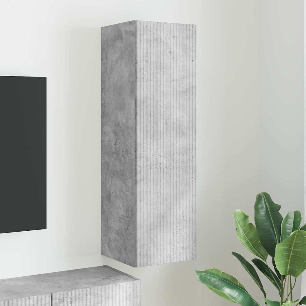 Dulap TV de perete Beton 30 x 31 x 100 cm Lemn compozit — imaginea 2