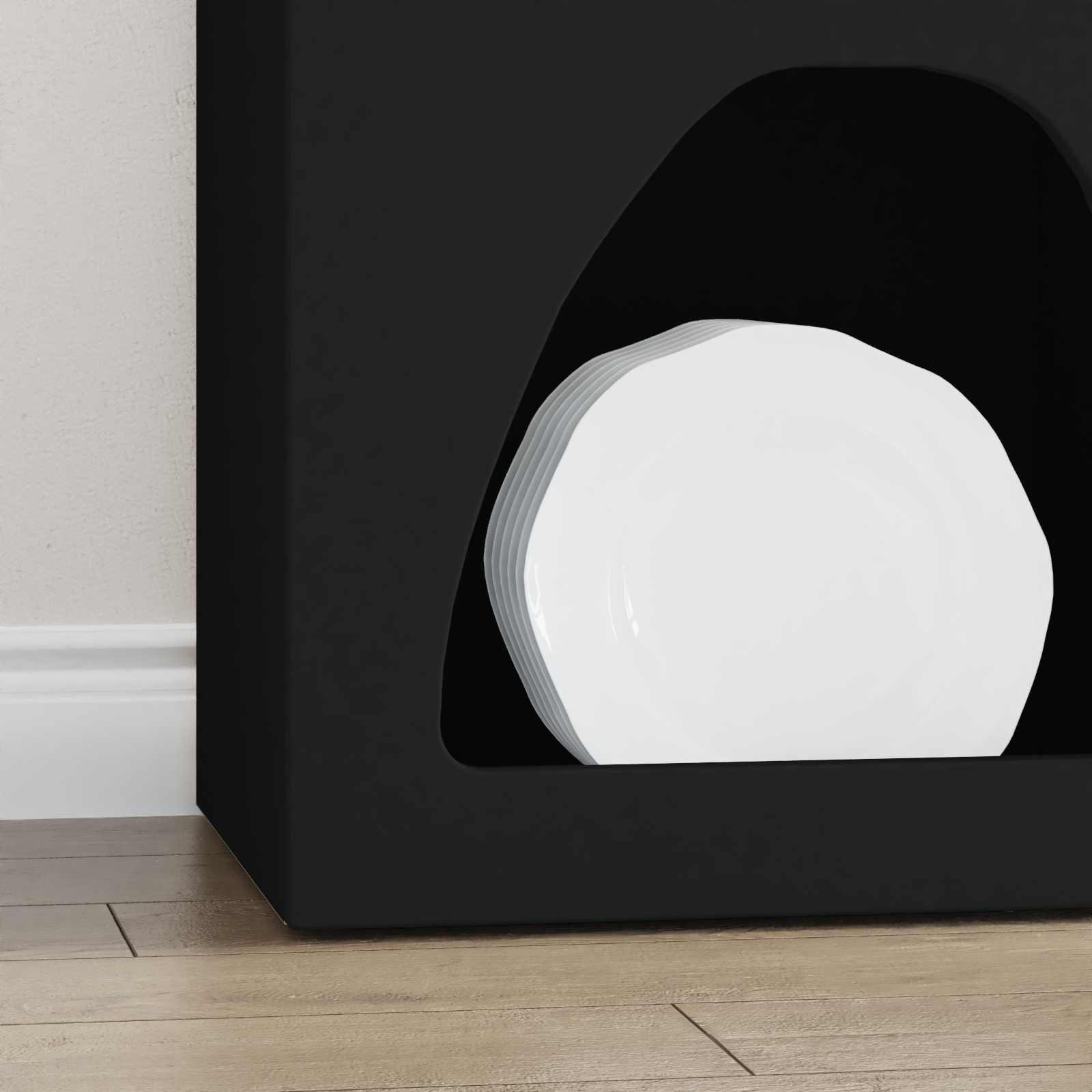 Bufet Negru 40 x 35 x 100.5 cm Lemn compozit — imaginea 5