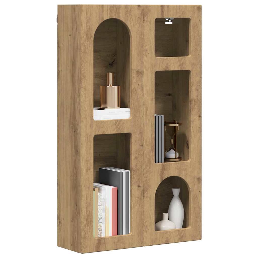Dulap suspendat Stejar Artizanal 59 x 20 x 100 cm Lemn compozit — imaginea 4