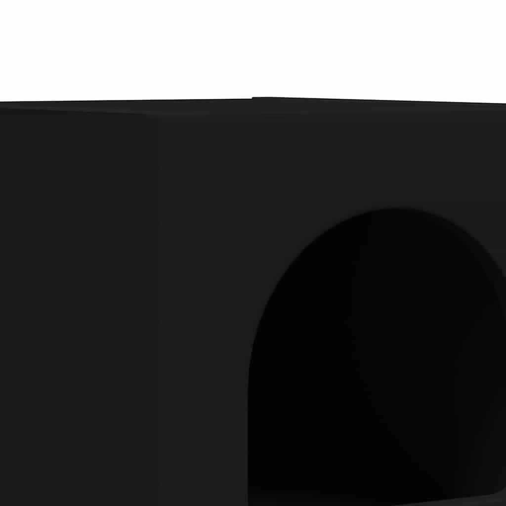 Noptiera Negru 29.5 x 35 x 50 cm Lemn compozit — imaginea 8