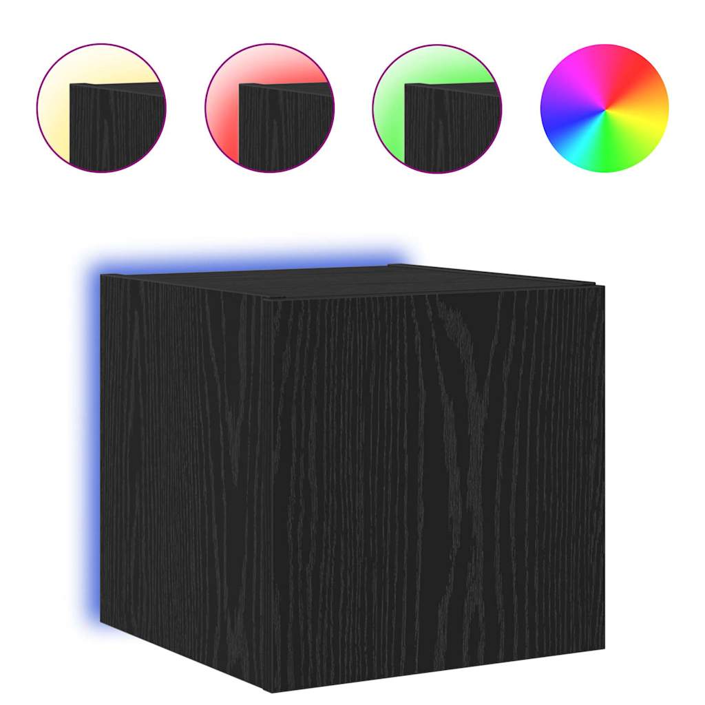 Dulap TV de perete Stejar Negru 30,5 x 35 x 30 cm Lemn compozit — imaginea 5