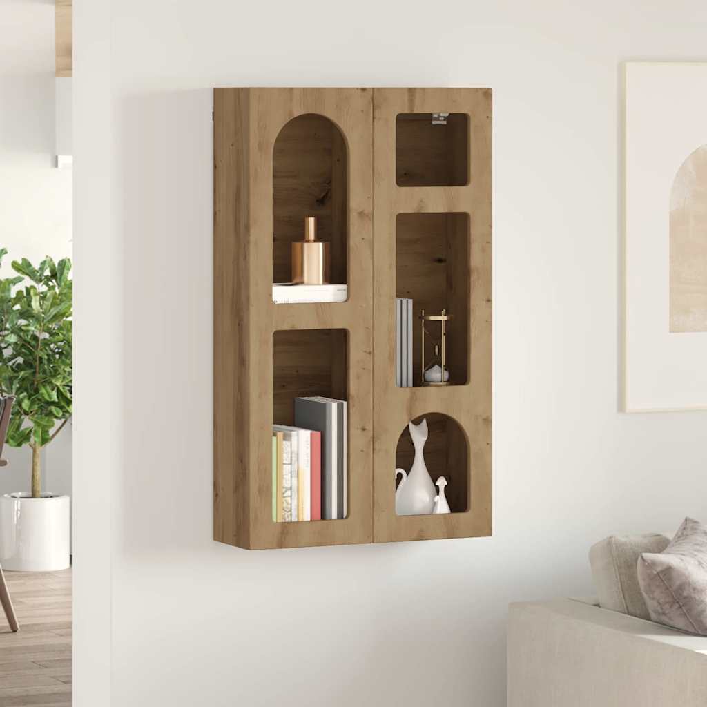 Dulap suspendat Stejar Artizanal 59 x 20 x 100 cm Lemn compozit — imaginea 5
