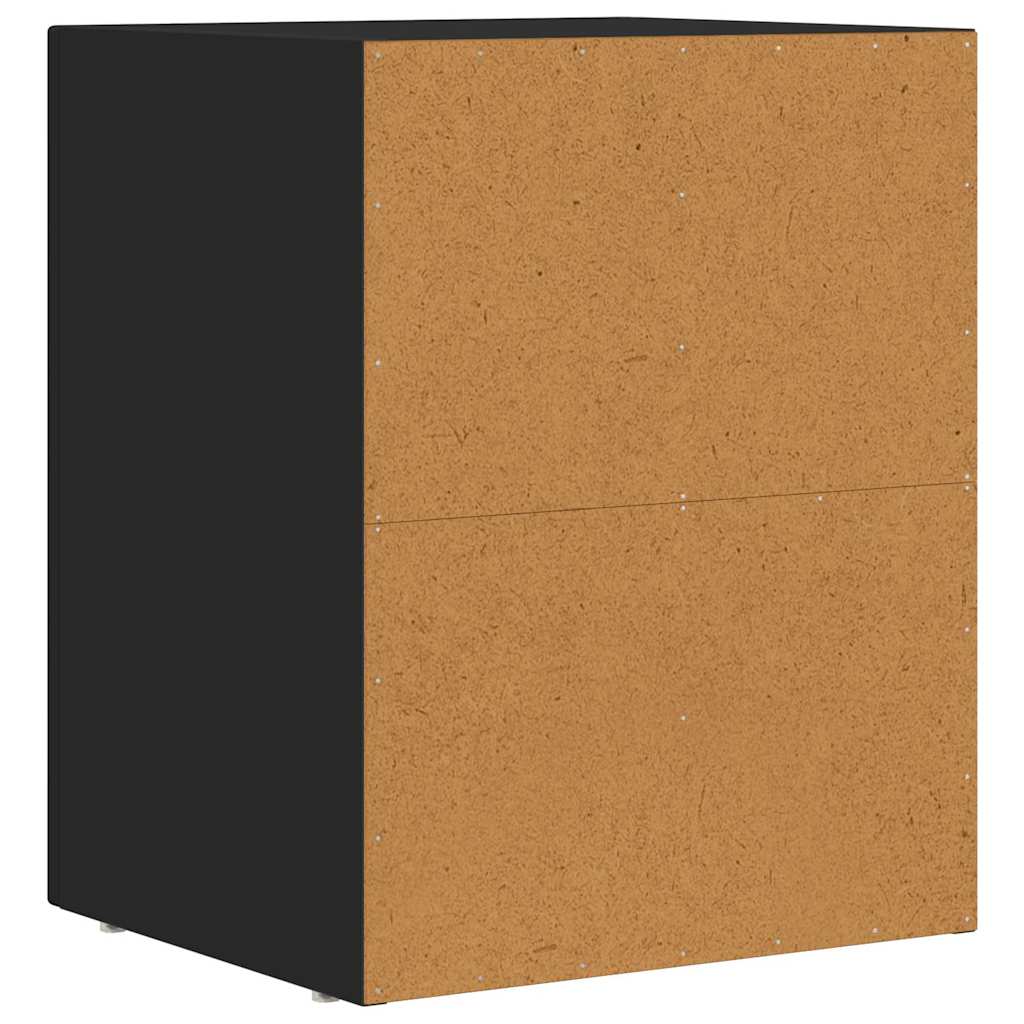 Noptiera 2 pcs Negru 40 x 35 x 50 cm Lemn compozit — imaginea 9
