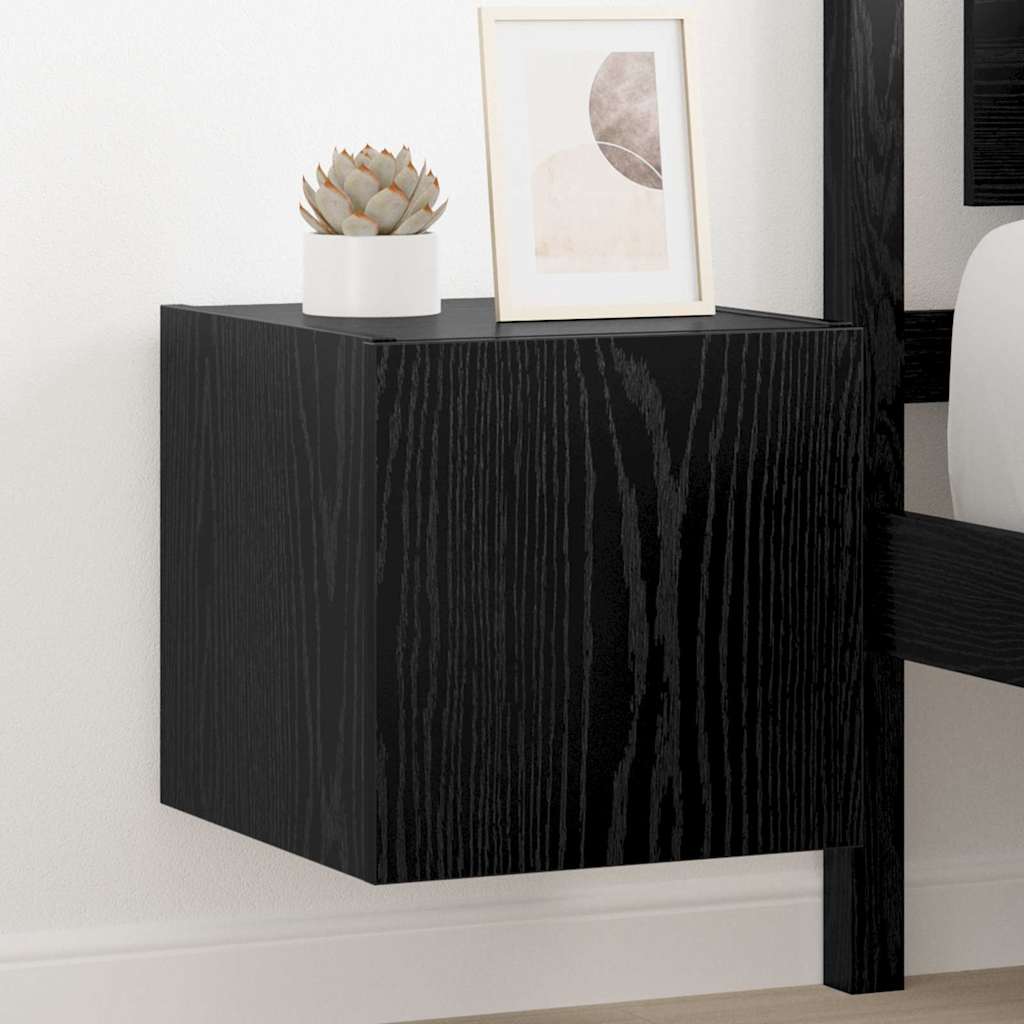 Dulap TV de perete Stejar Negru 30,5 x 35 x 30 cm Lemn compozit — imaginea 6