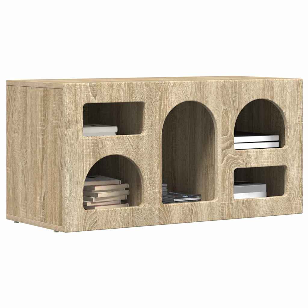 Cabinet TV Stejar Sonoma 80 x 35 x 40 cm Lemn compozit — imaginea 4