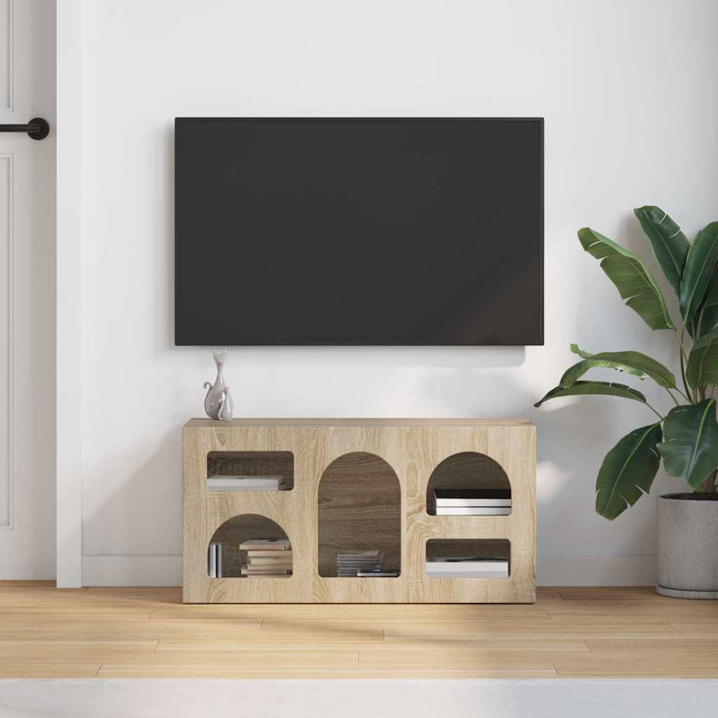 Cabinet TV Stejar Sonoma 80 x 35 x 40 cm Lemn compozit — imaginea 5