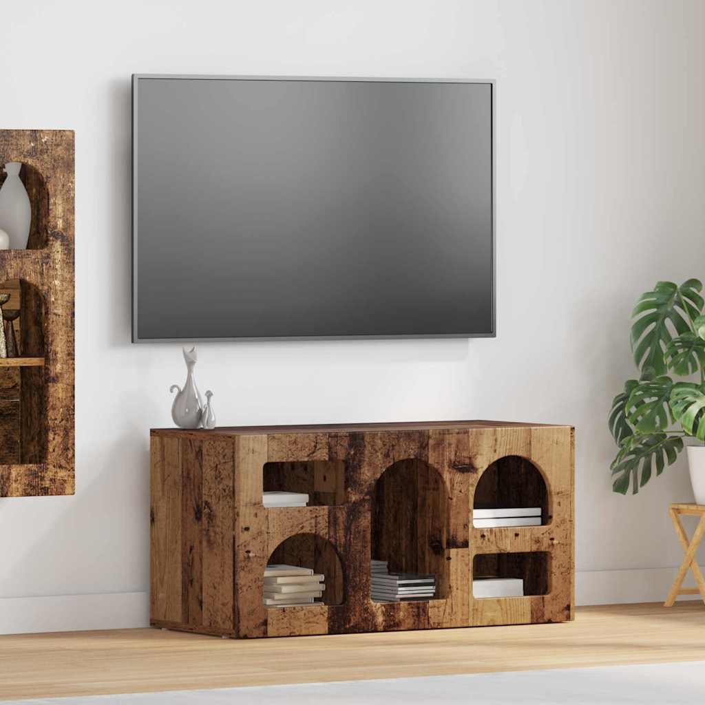 Cabinet TV Lemn vechi 80 x 35 x 40 cm Lemn compozit — imaginea 2