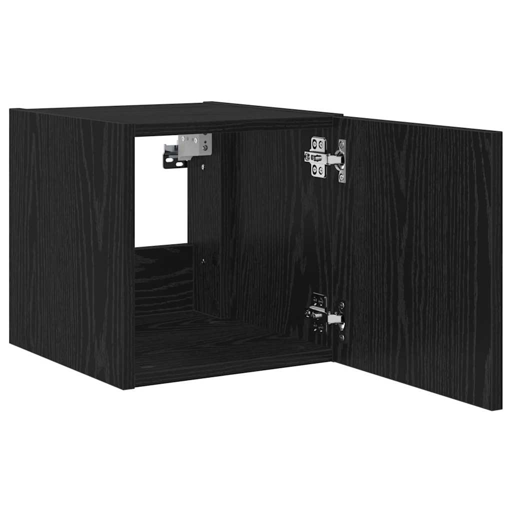 Dulap TV de perete Stejar Negru 30,5 x 35 x 30 cm Lemn compozit — imaginea 9