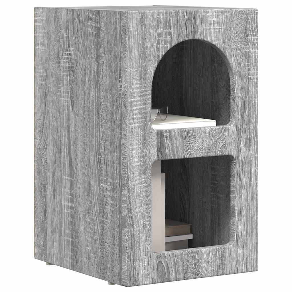 Noptiera Gri Sonoma 29.5 x 35 x 50 cm Lemn compozit — imaginea 4