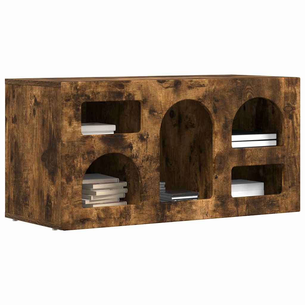 Cabinet TV Stejar fumuriu 80 x 35 x 40 cm Lemn compozit — imaginea 5