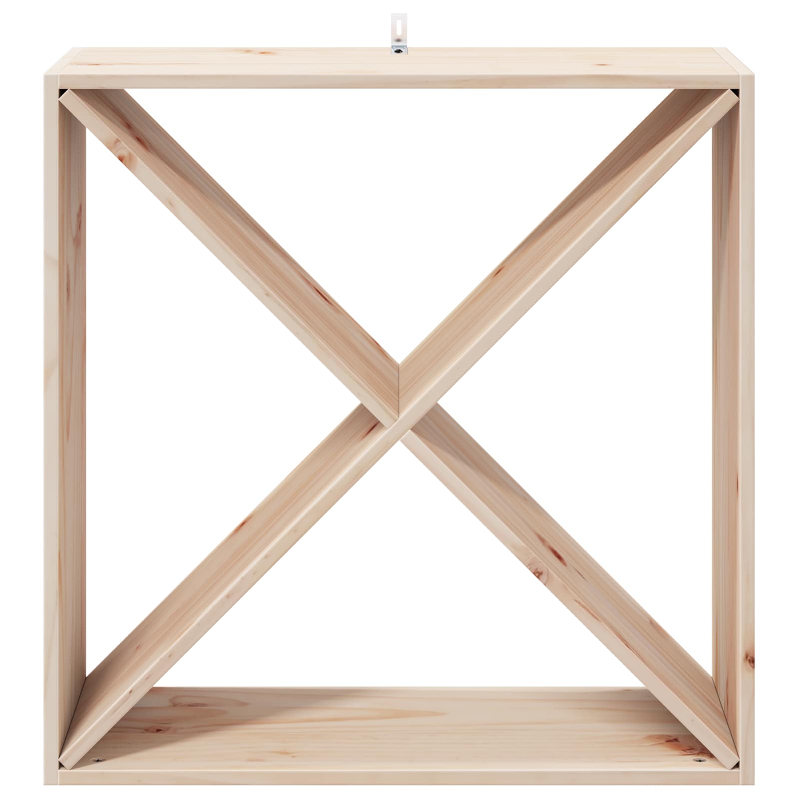 Raft pentru vin 2 pcs natural 62 x 25 x 62 cm Lemn de pin masiv — imaginea 6