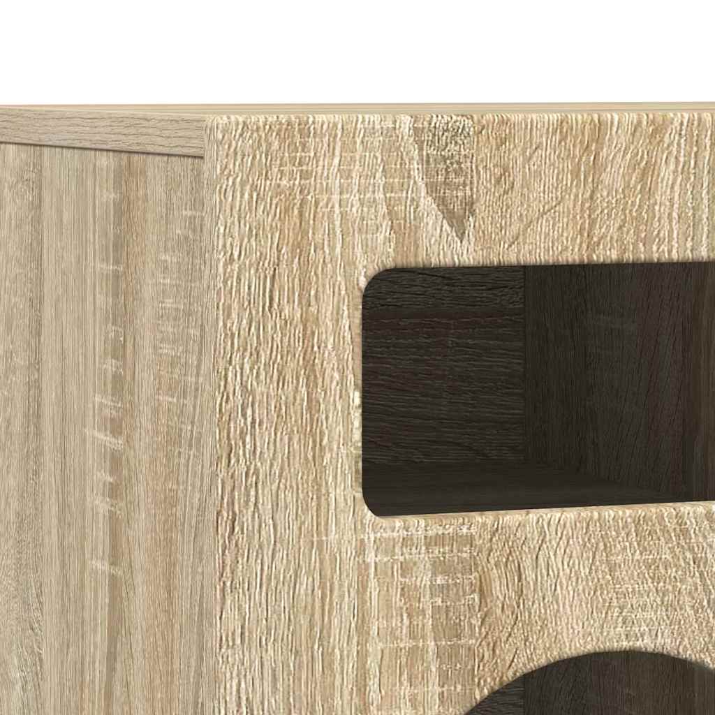 Cabinet TV Stejar Sonoma 80 x 35 x 40 cm Lemn compozit — imaginea 9