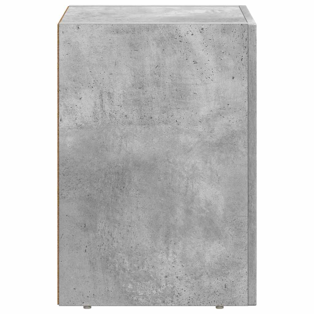 Noptiera 2 pcs Gri din beton 29.5 x 35 x 50 cm Lemn compozit — imaginea 8