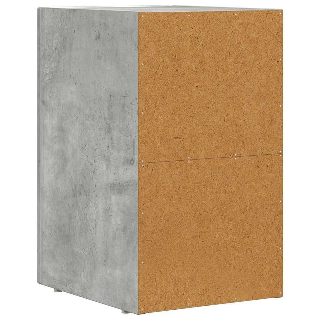 Noptiera 2 pcs Gri din beton 29.5 x 35 x 50 cm Lemn compozit — imaginea 9