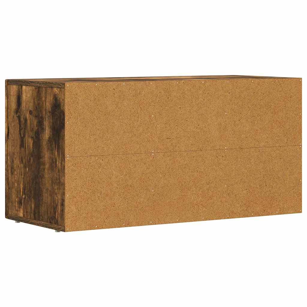 Cabinet TV Stejar fumuriu 80 x 35 x 40 cm Lemn compozit — imaginea 9