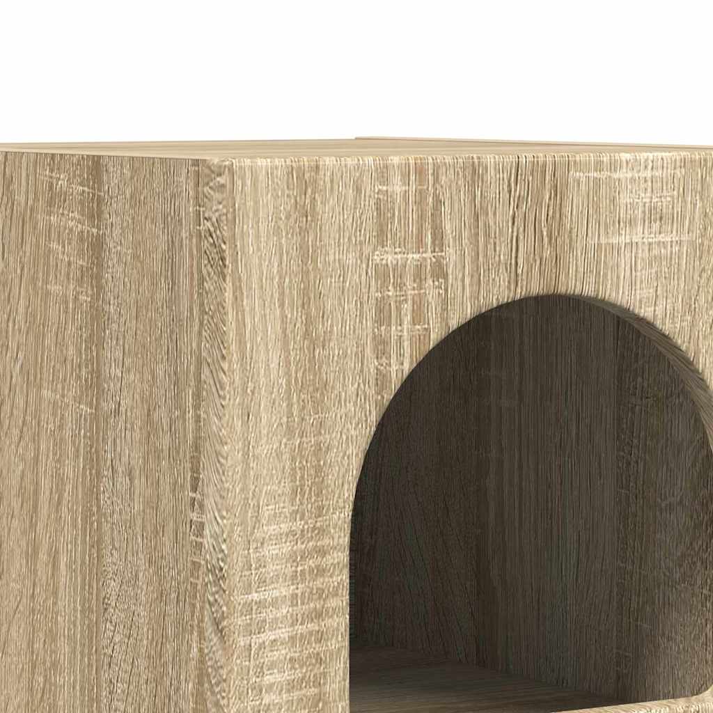 Noptiera Stejar Sonoma 29.5 x 35 x 50 cm Lemn compozit — imaginea 8
