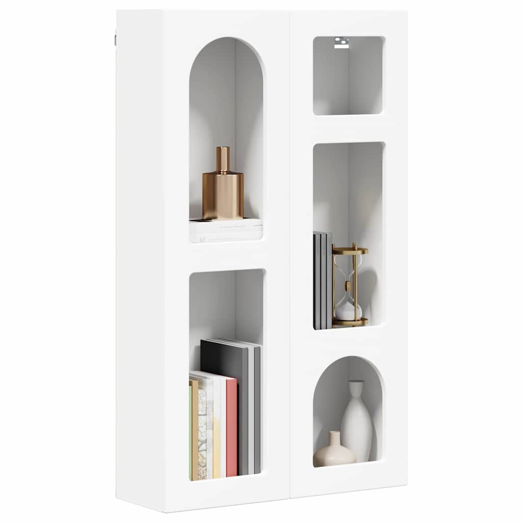 Dulap suspendat cu raft Alb 59 x 20 x 100 cm Lemn compozit — imaginea 4
