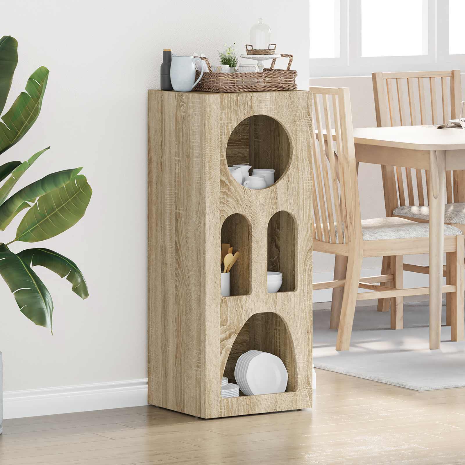 Bufet Stejar Sonoma 40 x 35 x 100.5 cm Lemn compozit — imaginea 2