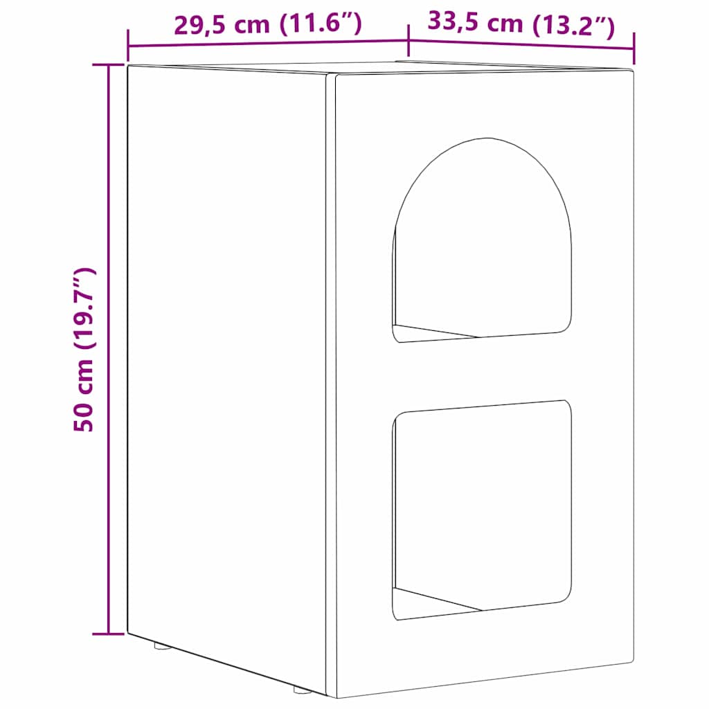Noptiera Gri Sonoma 29.5 x 35 x 50 cm Lemn compozit — imaginea 10