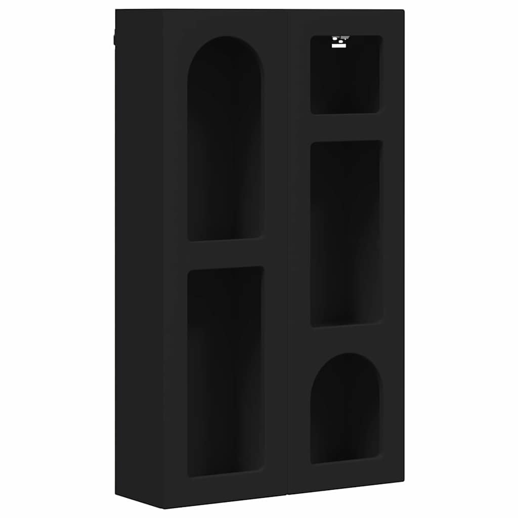 Dulap suspendat cu raft Negru 59 x 20 x 100 cm Lemn compozit