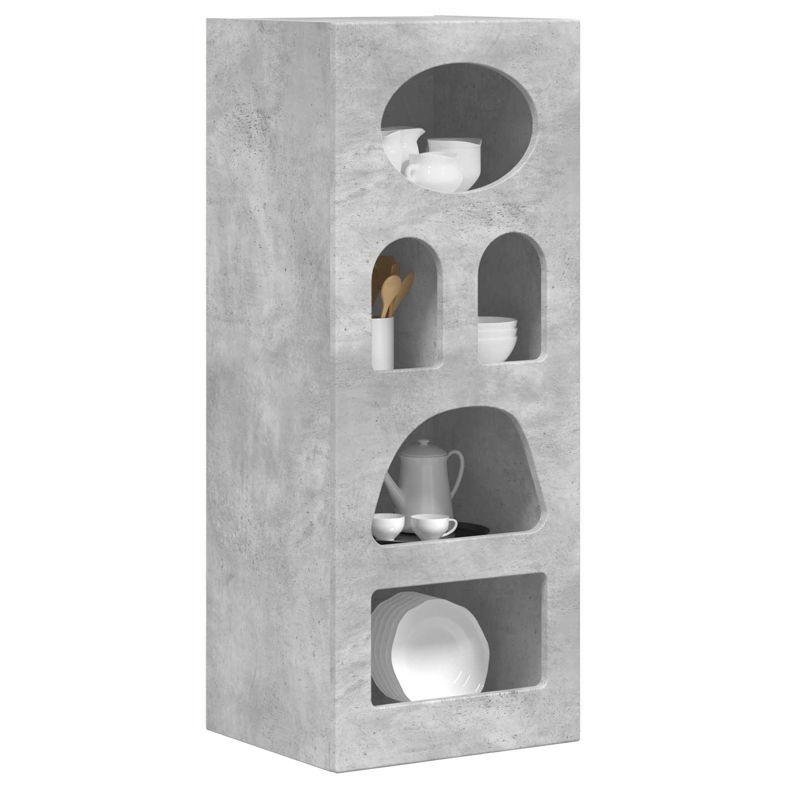 Bufet Gri din beton 40 x 35 x 100,5 cm Lemn compozit