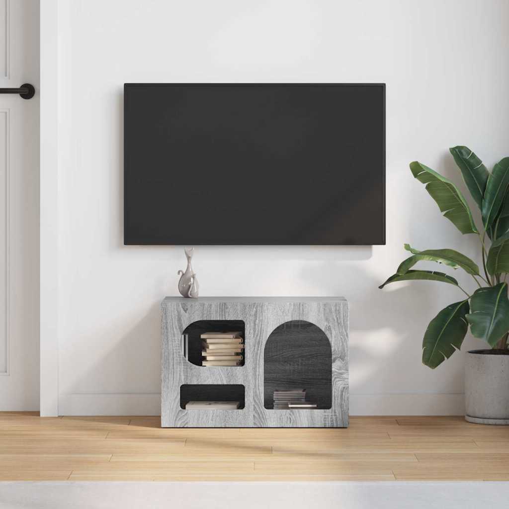 Cabinet TV Gri Sonoma 60 x 35 x 40 cm Lemn compozit — imaginea 5