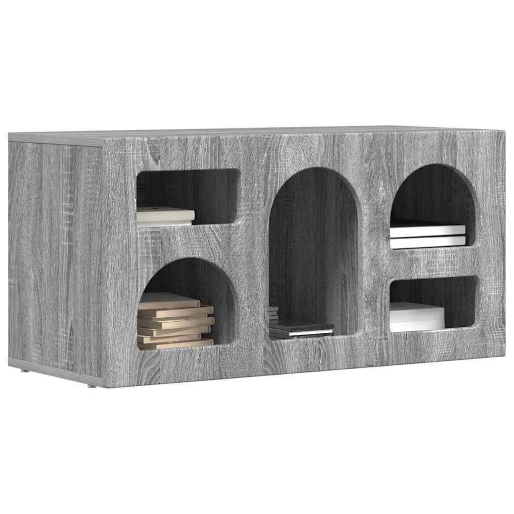 Cabinet TV Gri Sonoma 80 x 35 x 40 cm Lemn compozit — imaginea 4