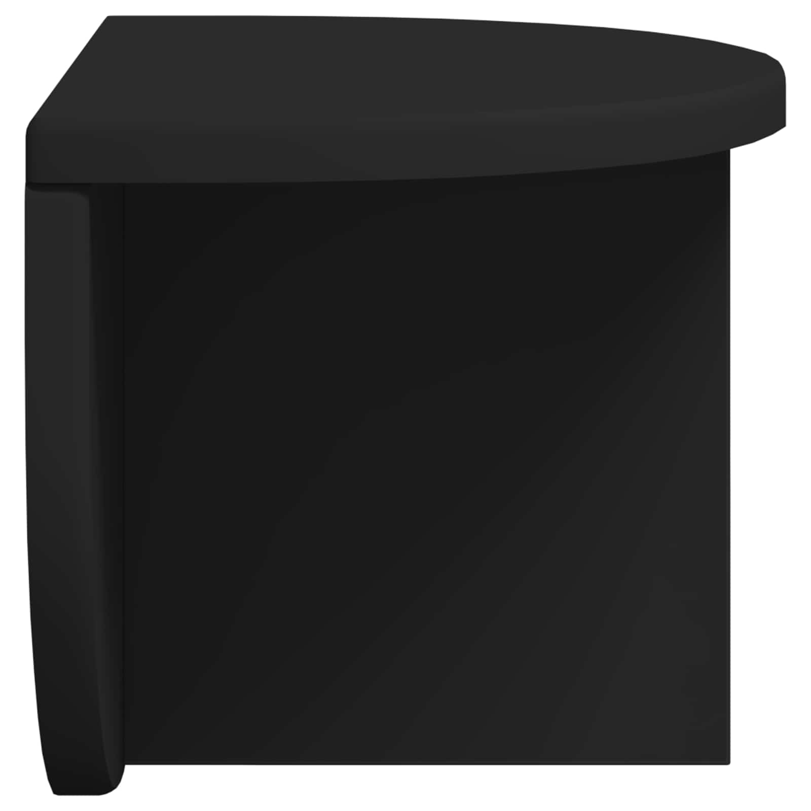Raft de perete Pe perete Negru 38 x 19 x 19 cm Lemn compozit — imaginea 6