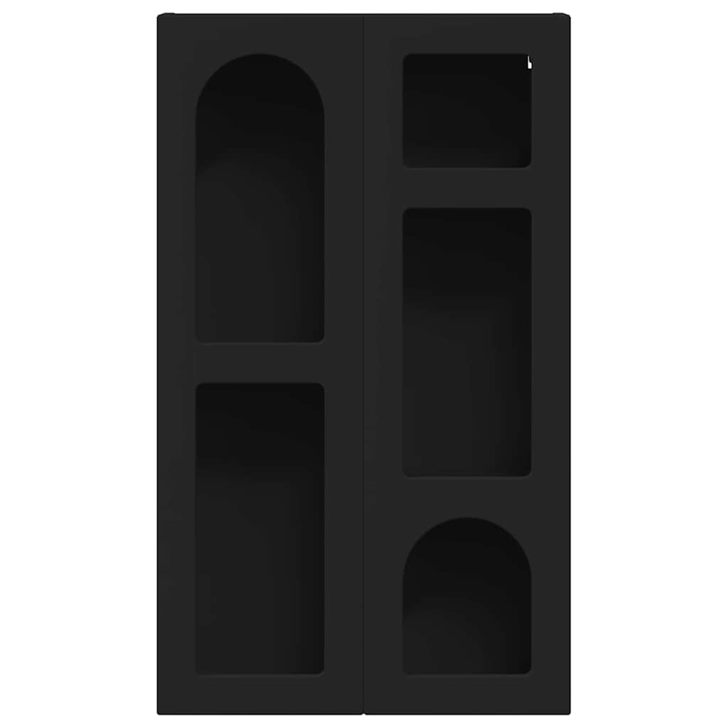 Dulap suspendat cu raft Negru 59 x 20 x 100 cm Lemn compozit — imaginea 6