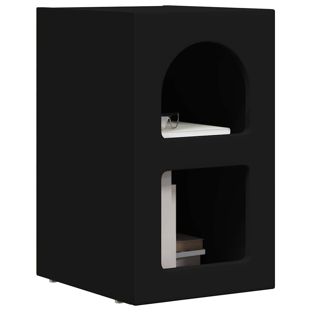 Noptiera 2 pcs Negru 29.5 x 35 x 50 cm Lemn compozit — imaginea 4