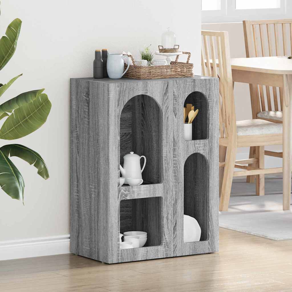 Bufet Gri Sonoma 59 x 35 x 80.5 cm Lemn compozit — imaginea 2