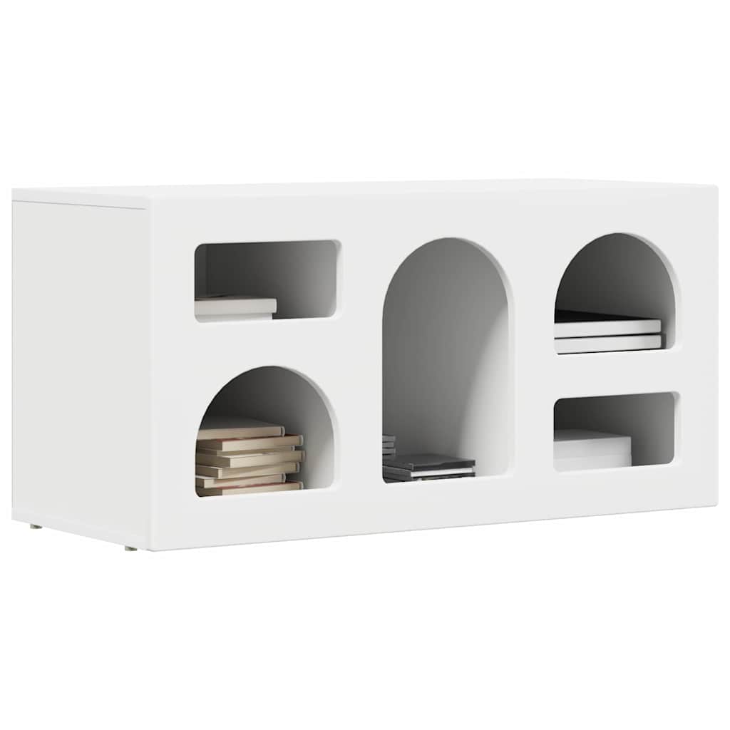 Cabinet TV Alb 80 x 35 x 40 cm Lemn compozit — imaginea 4