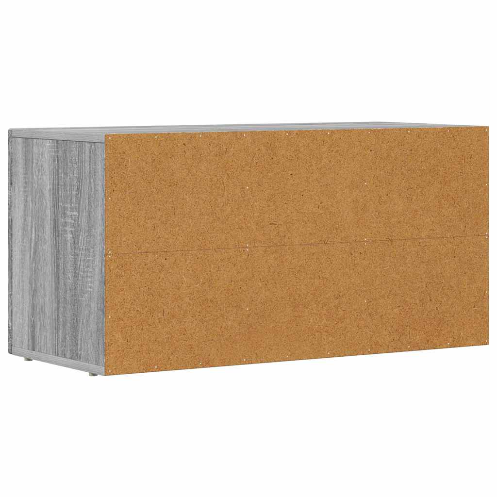 Cabinet TV Gri Sonoma 80 x 35 x 40 cm Lemn compozit — imaginea 8