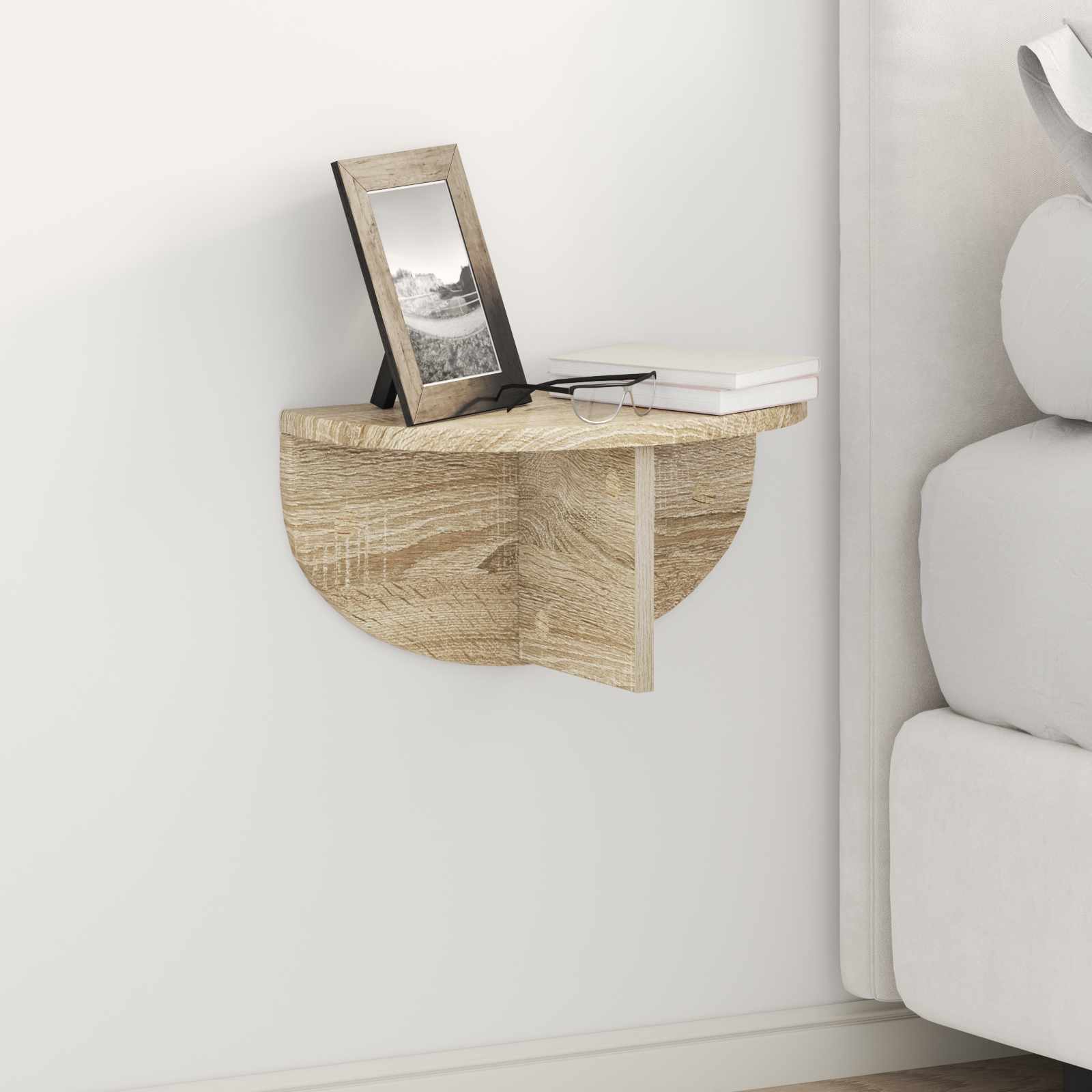 Raft de perete Pe perete 2 pcs Stejar Sonoma 38 x 19 x 19 cm — imaginea 2