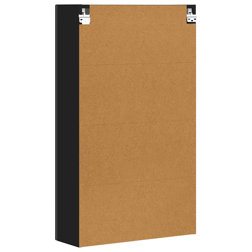 Dulap suspendat cu raft Negru 59 x 20 x 100 cm Lemn compozit — imaginea 8