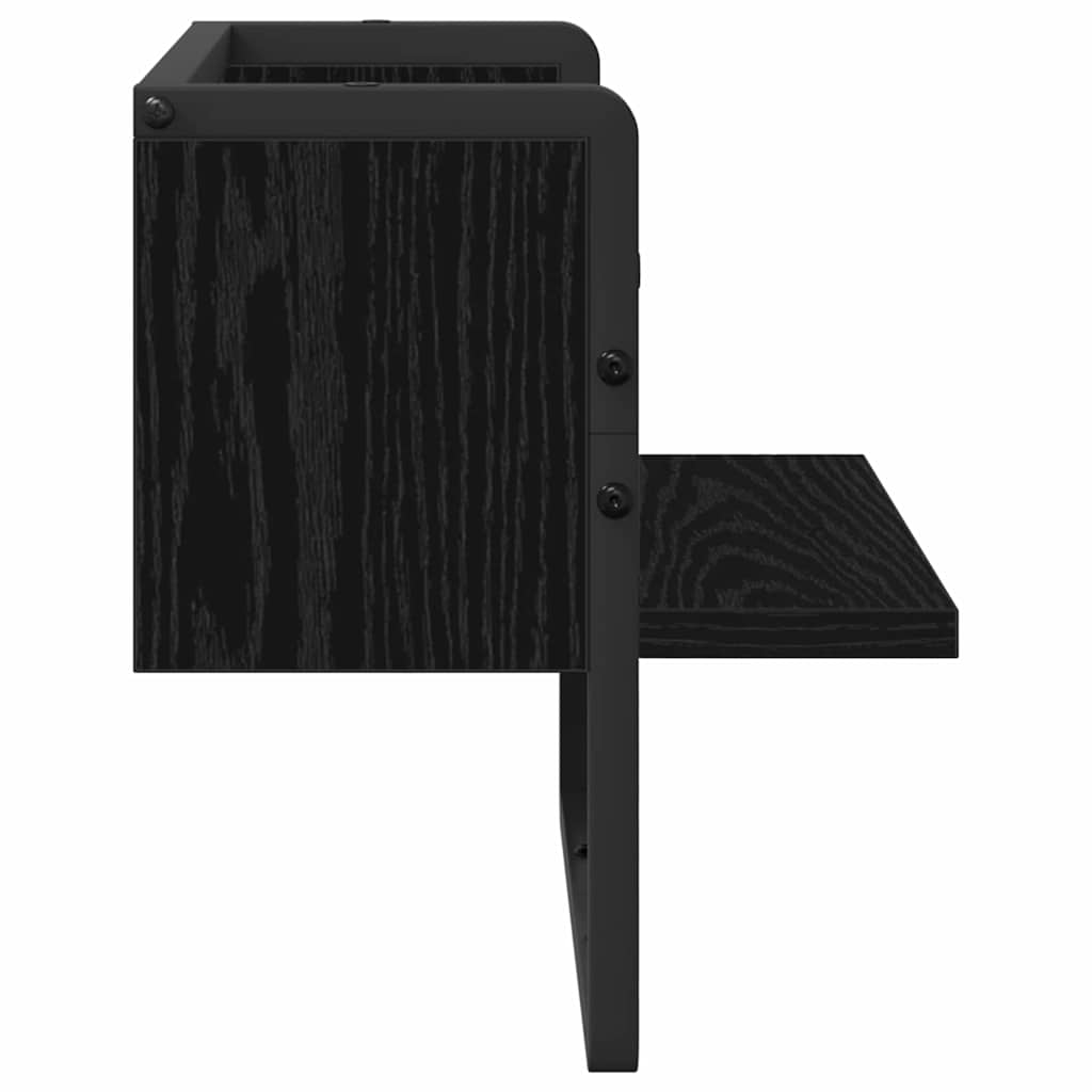Raft de perete Stejar Negru 30 x 25 x 30 cm Lemn compozit — imaginea 6