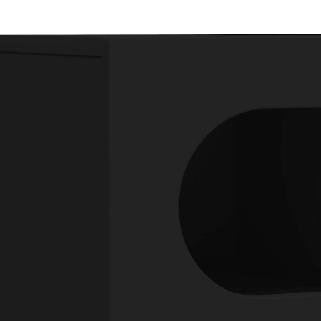 Cabinet TV Negru 100 x 35 x 40 cm Lemn compozit — imaginea 9
