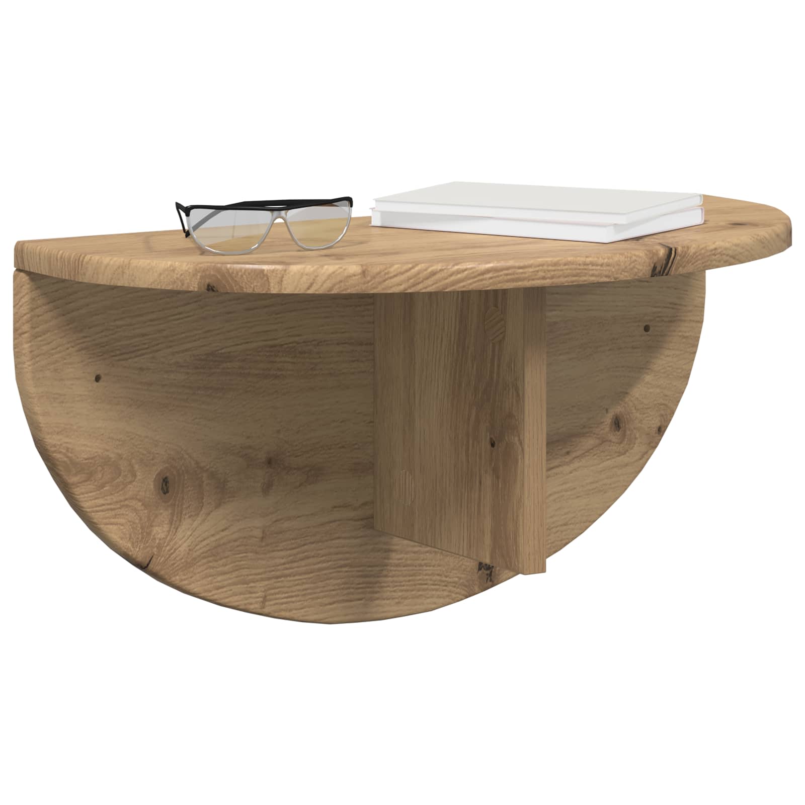 Raft de perete Pe perete 2 pcs Stejar Artizanal 38 x 19 x 19 cm — imaginea 3
