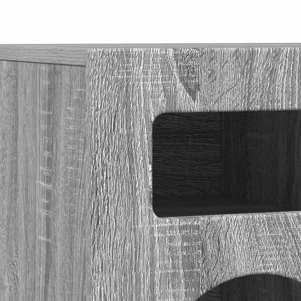 Cabinet TV Gri Sonoma 80 x 35 x 40 cm Lemn compozit — imaginea 9