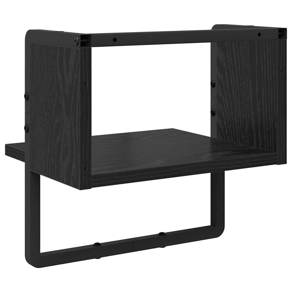 Raft de perete Stejar Negru 30 x 25 x 30 cm Lemn compozit — imaginea 7
