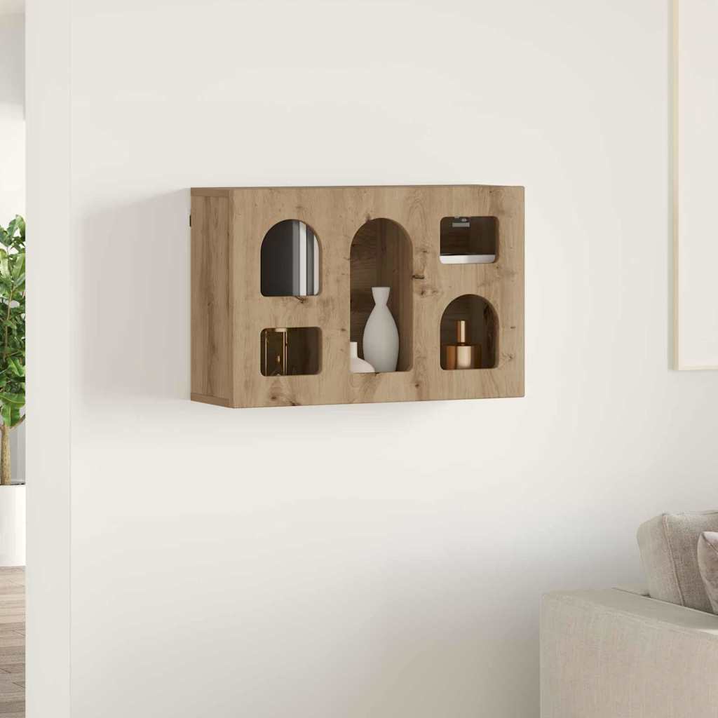 Dulap suspendat Stejar Artizanal 60 x 20 x 40 cm Lemn compozit — imaginea 5