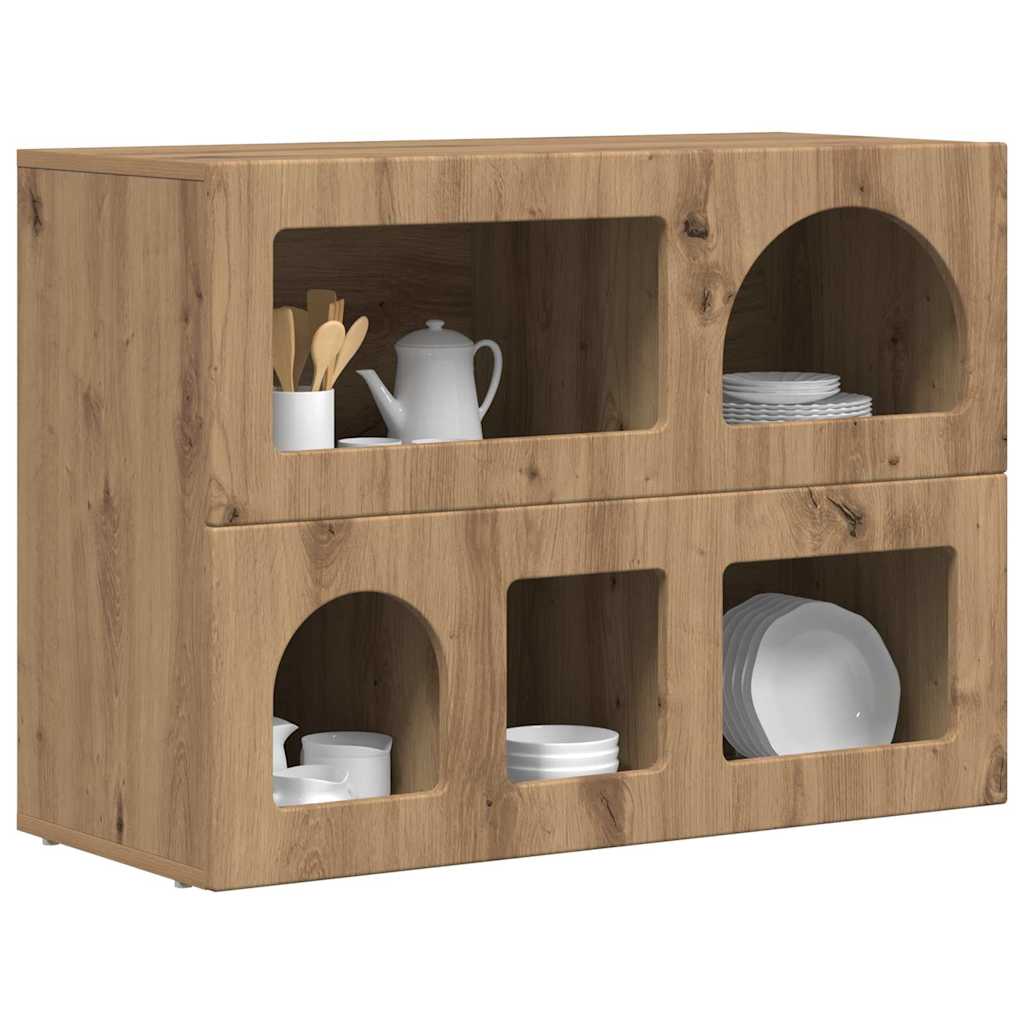 Bufet Stejar Artizanal 80.5 x 35 x 59 cm Lemn compozit — imaginea 4